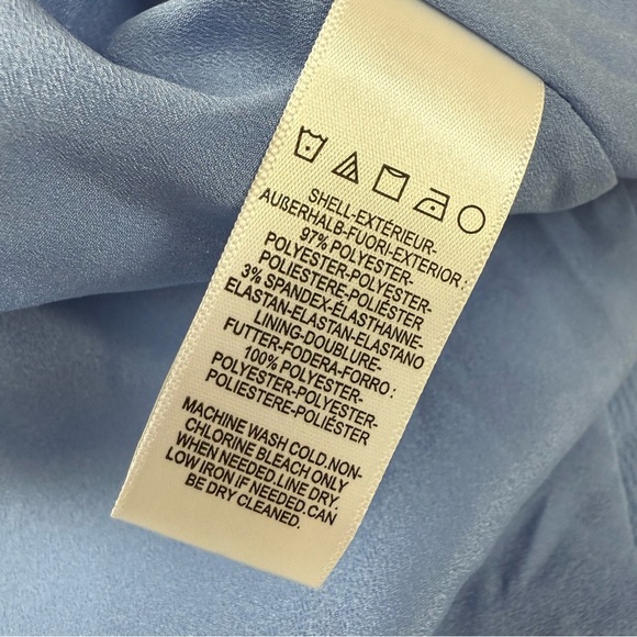 Dress the Population Tiffany Dress Womens Large Sky Blue One Shoulder Bow NWT - Picture 6 of 11